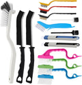 15Pcs Crevice Cleaning Brush Set Hard Bristle Scrub Brushes Tools Groove Gap Cleaning Brush for Housekeeping Bathroom Corners Window Track Kitchen Toilet Cup Faucet