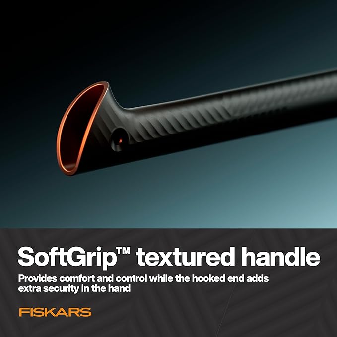 Fiskars Ultra Splitting Axe U32, Precision-Ground RazorEdge Double-Hardened Steel Blade Stays Sharp, Perfected Weight Balance & FiberComp Shaft for Large Log Splitting & Firewood, 32", Black