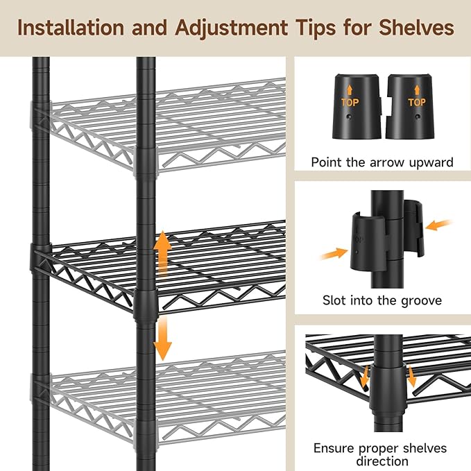 ONBRILL F5 Extra Large Industrial Pipe Clothing Rack, Freestanding Portable Closet Organizer System with Shelves & Hanging Rods, 88.6'' Wide Heavt Duty Clothes Rack, Max Load 1300lbs, Black