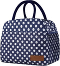 douyadady Lunch Bag Women/Men Lunch Box Women/Men (Blue+White dots)