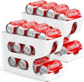 Sotfamily Soda Can Organizer for Pantry/Fridge, Automatic Rolling Pop Can Dispenser/Storage/Holder/Container for Refrigerator or 12" Deep Shelf, Space-Saving Drink Organizer for 24 Standard Cans