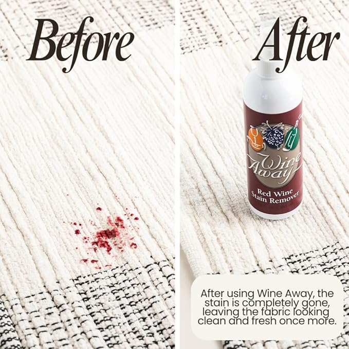 Wine Away Red Wine Stain Remover, 12oz - Removes Wine Spots, Perfect Fabric Upholstery and Carpet Cleaner Spray Solution, Spray on Stain Wash and Resolve Laundry to Vanish Stain, Citrus Scent