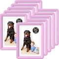 5x7 Picture Frame, Clear Acrylic Photo Frame with White Mat for 4x6 Photos, One-Piece Shatterproof Tool-Free Design, UV-Resistant Waterproof Tabletop Frame for Home Office Decor with 10-Year Warranty