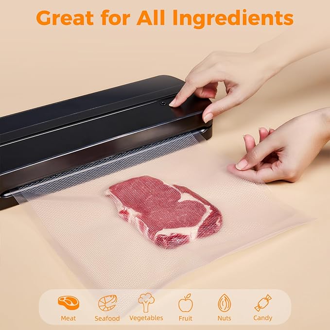 Wevac Vacuum Sealer Bags 6x50 Rolls 2 pack for Food Saver, Seal a Meal, Weston. Commercial Grade, BPA Free, Heavy Duty, Great for vac storage, Meal Prep or Sous Vide