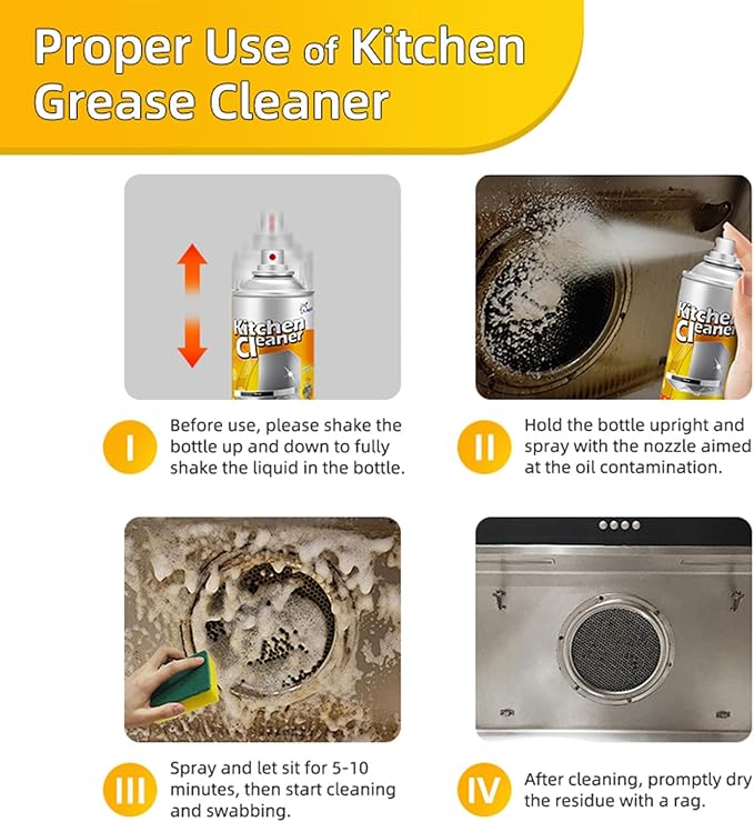 Liapu All Purpose Cleaner, Heavy Duty Degreaser Cleaner Spray, Lemongrass Scent Oven Cleaner Clean Up Kitchen Oil Stains Cleaning Tools For Stove Top & Induction Cooktop and Grill