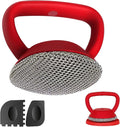 MEIXINZHI Cast Iron Cleaner, Chain Mail Scrubber & Pan Grill Scrapers - 2 in 1 Cast Iron Skillet Cleaner (red, with mat)