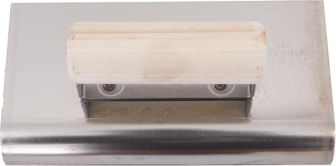 MARSHALLTOWN QLT Stainless Steel Hand Edgers, Wood Handle Material, 152mm Width, 203mm Length, 10mm Radius, 13mm Lip, Made In The USA, CE523S