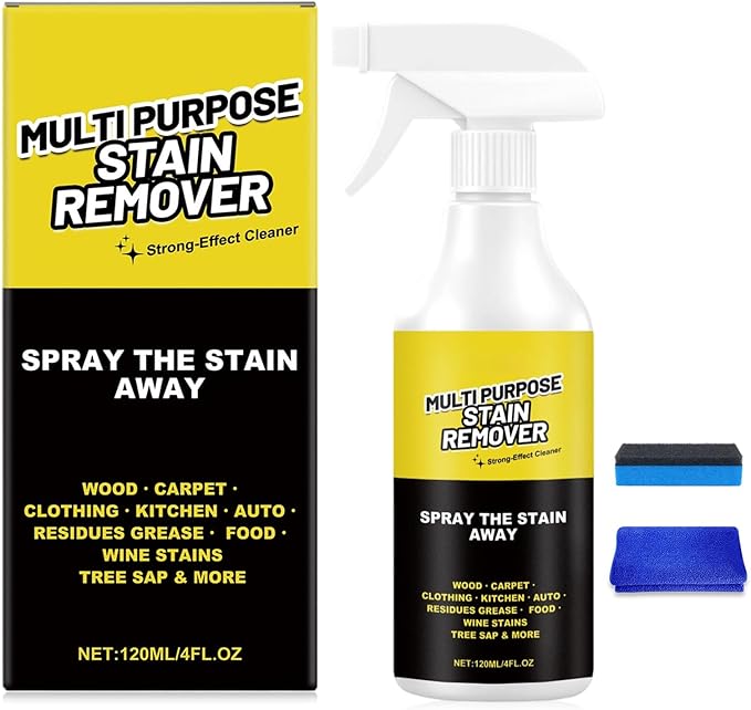 Power Spray，Multi-Purpose Stain Remover, A Powerful Cleaner，Quick Cleaning for Kitchens, Floors, Toilets, and Cars (120ml)