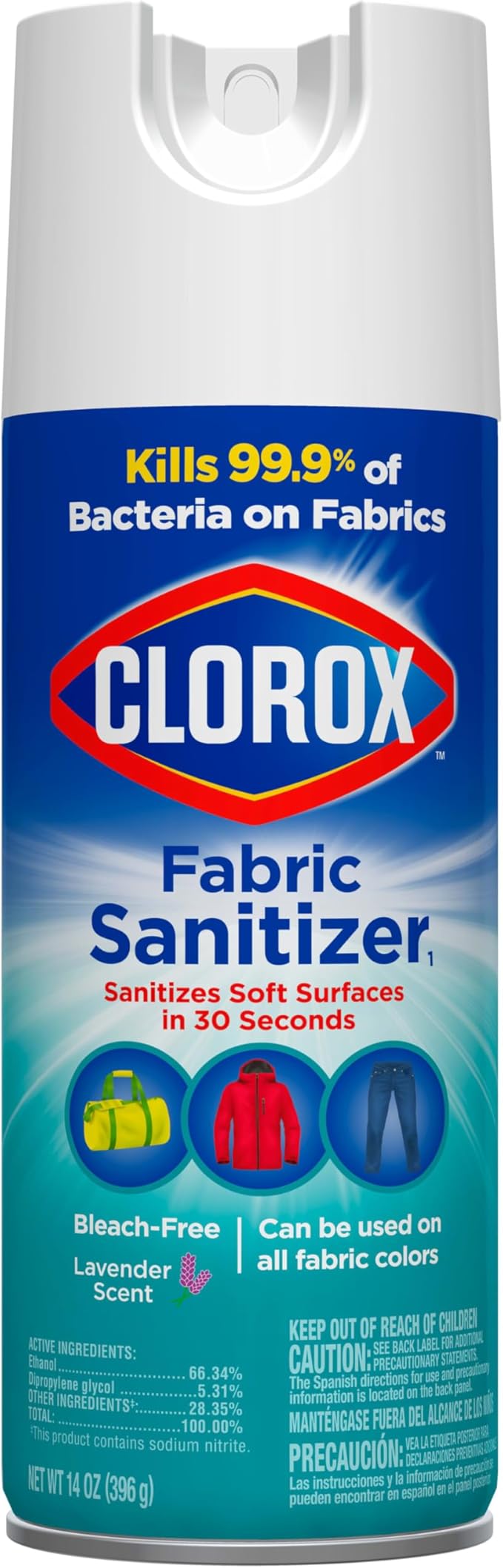 Clorox Fabric Sanitizer Aerosol Spray, Lavender Scent 14 Ounces