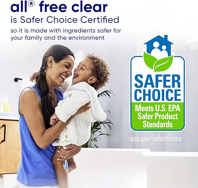all free clear, Original, Liquid Laundry Detergent for Sensitive Skin, Unscented and Hypoallergenic, Concentrated, 50oz, 66 Loads