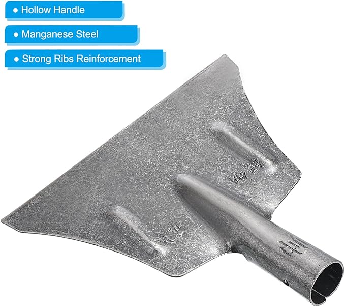 PATIKIL 9 Inch Garden Shovel, Outdoor Cleaning Spade Weeding Shovel Steel Flat Ice Shovel Lawn Trowel Planting Tool for Farm Yard
