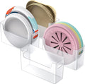 4Pcs Paper Plate Dispenser for 6-9.5 Inch Disposable Plates, Space-Saving Plastic, Foam and Paper Plate Storage Organizer for Cabinet, Countertop, RV or Outdoor (Transparent)