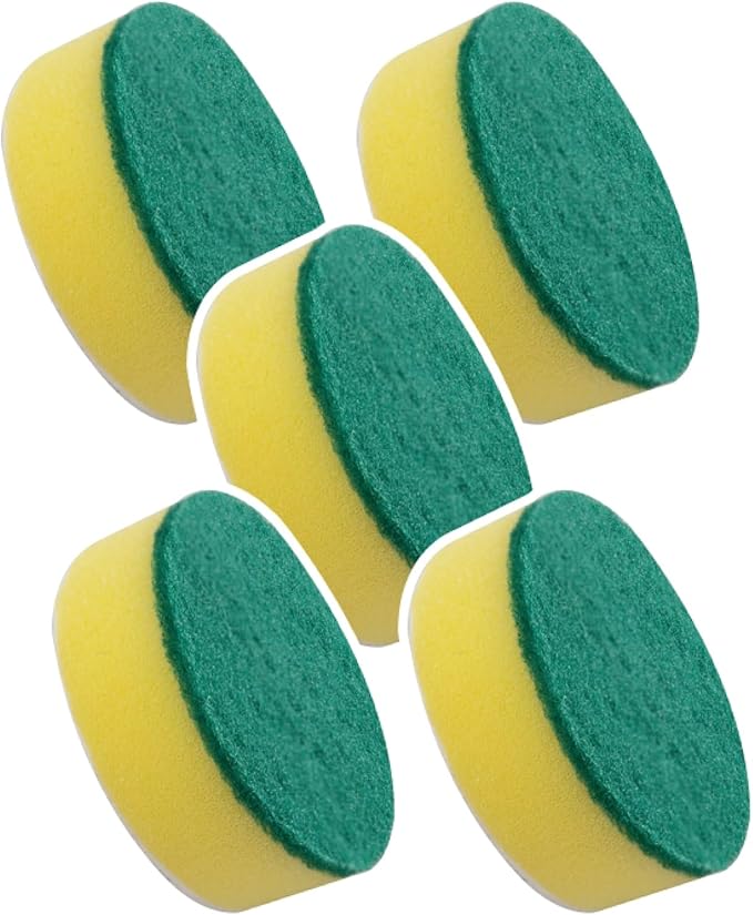 Horsepower 5 Heavy-Duty Sponges for Cordless & Rechargeable Scrubber, AS-SEEN-ON-TV, Long-Lasting Scouring Pads Perfect for Cleaning Dishes, Removing Grease and Grime