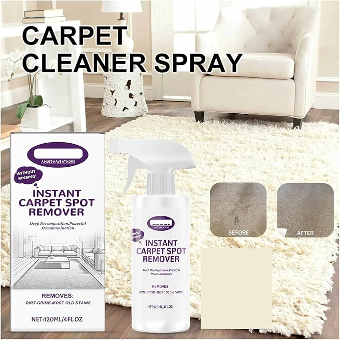 Compatible With Jakehoe Carpet,Cleaner Spray, Carpet Stain Remover With Cleaning Cloth, Effective Cleaning For Home Carpets, Upholstery Spot Cleaner(3PCS)