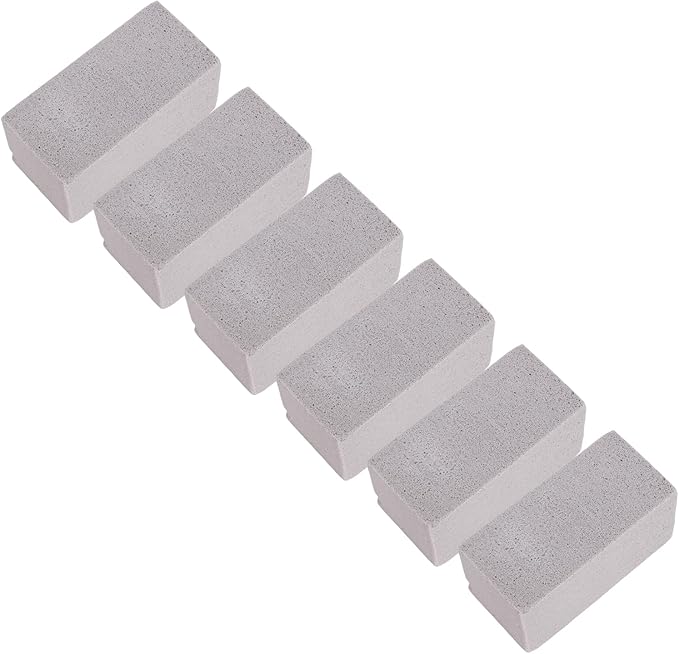 WALFRONT 6PCS Pool Pumice Stone for, PVC Material Scouring Sticks for Toilet Bowl Bathtub Shower Tile, Hard Water Remover for Kitchen Sink Swimming Pool Grates (L 15x40cm / 5.91x15.75in)
