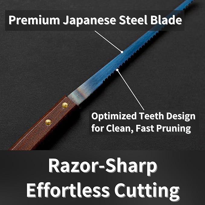 Bonsai Keyhole Saw 4-3/4" Made in JAPAN, Japanese Pruning Saw, Japanese Steel Blade, Wood Handle