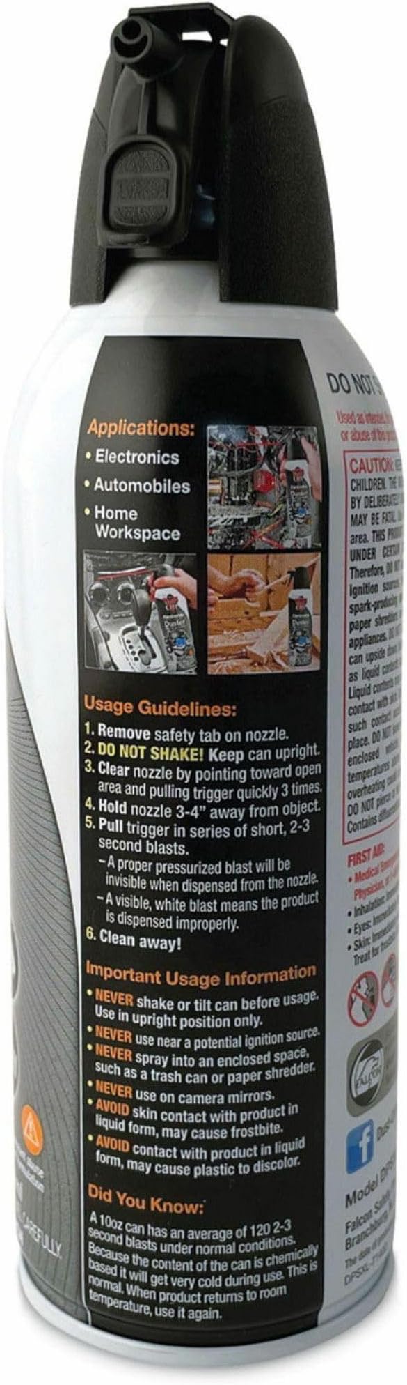 Dust-Off Plus Disposable Compressed Gas Duster, 10 Oz Bottle