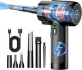 Compressed Air Duster: 130000RPM Electric Air Duster with LED Light Mini Air Blower Rechargeable Cordless Keyboard Cleaning Jet Dry Blower - Car, PC and Home Cleaning Kit Replaces Compressed Air Can