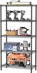 SINGAYE Shelf Closet Wire Shelving：Adjustable Metal Unit for Laundry Room Organization Bathroom Kitchen Home Garage Storage Pantry Rack Shelves