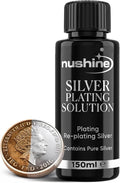 Nushine Silver Plating Solution 5.1 Oz (150ml) - Permanently Plate PURE SILVER onto Worn Silver, Brass, Copper and Bronze (Ecofriendly Formula)