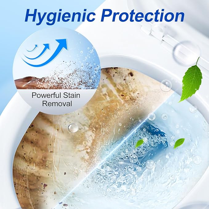 Automatic toilet cleaning tablets,50 packs-bleaching, descaling, deodorizing-water tank drop tablets, fresh smell, safe, for removing stains and scale, recommended for most toilets, cost performance
