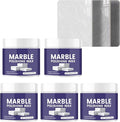 Marble Polishing Wax, Gentle Stone Polish Wax, Ceramic Tile Cleaner for Kitchen, Bathroom and Floors, Durable Shine, Smooth Finish, Marble Care and Protection, Easy to Apply (5Pcs)