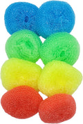 Handy Housewares Durable Non-Scratch Nylon Scouring Pads | Round All-Surface Cleaning Pads | Multi-Use Kitchen Scrubbers | Safe for Non-Stick Cookware | 24-Pack Random Colors
