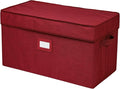 Covermates Keepsakes - Storage Box - Heavy Duty Polyester - Reinforced Handles - ID Window - Indoor Storage - Closet Storage, Red Heather