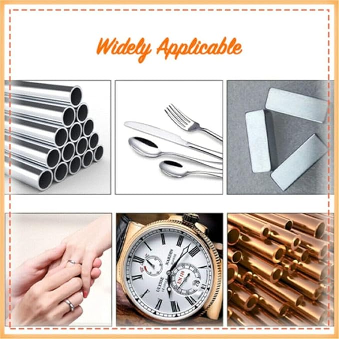 Raturv Metal Polish Cream, Instashine Metal Cream, Metal Polishing Paste, Metal Polishing Kit, Chrome Polish And Rust Remover For Stainless Steel (12pcs)