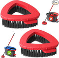 2 Pack 2-Tank Spin Mop Scrub Brush Head Replacement for O Ceda RinseClean 2-Tank System(Blue), Hard Bristle Scrubber Brush for Floor Cleaning Accessories (Not Fit for EasyWring 1-Tank)