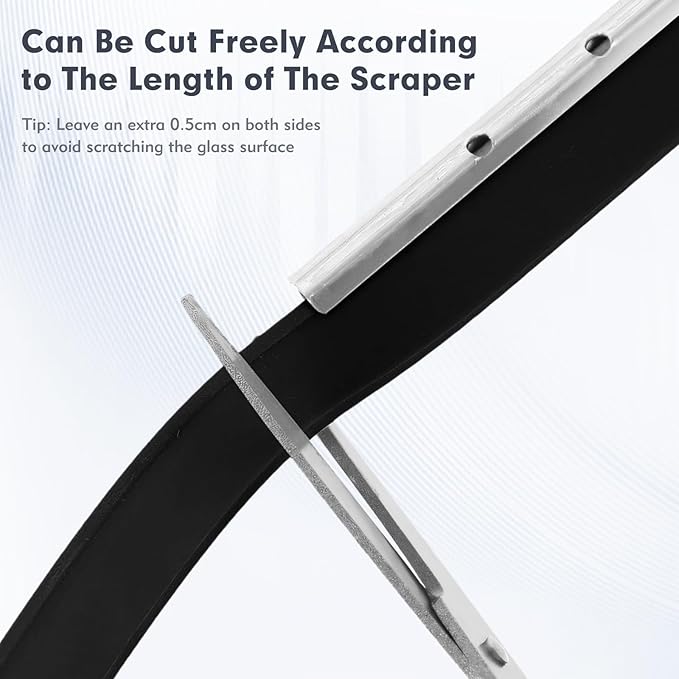41 Inch Squeegee Rubber Replacement, Squeegee Replacement Rubber Blade, Versatile Squeegee Rubber Refill for Shower, Doors, Window & Glass Cleaning
