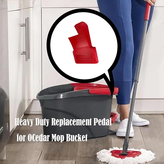 Replacement Pedal for O-Cedar Spin Mop Bucket, Heavy Duty Replacement Pedal Replacement Parts for OCedar Mop Bucket,Red