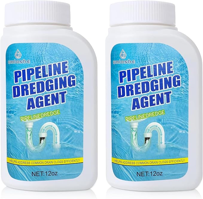 Pipeline Dredging Agent, Drain Clog Remover, Powerful Sink Drain Cleaner for Bathroom and Kitchen Sink Pipe Unclog (2PCS)