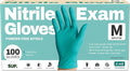 SUP Powder-Free Nitrile Gloves, 100 Count Food Safe Latex-Free Disposable Gloves for Medical Cooking Cleaning Food Prep, Teal