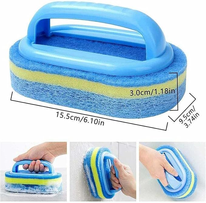 2pcs Household Cleaning Tools Quality Sponge Cleaning Brush with Handle Perfect for Daily Use in Kitchen Thick Sponge Brush