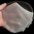 Cast Iron Cleaner & Chainmail Skillet Scrubber - 18''x18'' 3.8mm Small Ring, 316L Stainless Steel Interlocking Mesh Sheet, Flexible Chainmail Panel, Fine Linked Ring Fabric, Woven Ring Net