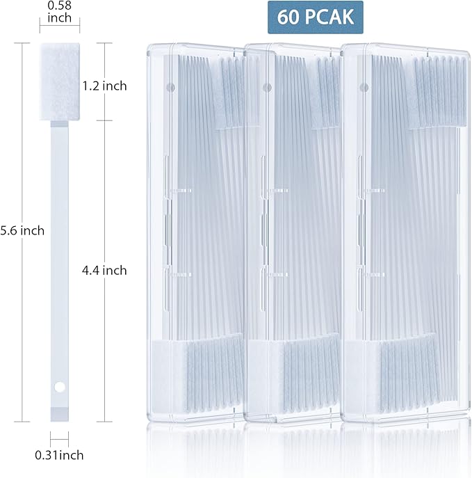 60Pcs Crevice Cleaning Tools, Disposable Toilet Brush for Narrow Gaps, Small Cleaning Brushes for Small Spaces for Bathroom, Kitchen, Household