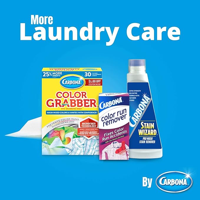 Carbona Washing Machine Cleaner with Activated Charcoal | Removes Odor-Causing Residues | Works in Standard & High Efficiency Washing Machines | 8.4 FL Oz, 1 Pack