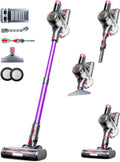 VIAFLY Cordless Vacuum Cleaner, 550W/45Kpa/60Mins Stick Vacuum, Anti-Tangle Vacuum Cleaners for Home with Self-Standing, LDE Display, 8-in-1 Wireless Vacuum for Carpet Pet Hair Hardfloor
