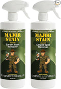 Carpet Stain Remover Spray 32oz (2 Pack) – Powerful Cleaner & Spot Remover for Upholstery, Rugs & Fabric – Removes Wine, Coffee, Grease & Food Stains – Fragrance Free