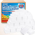 Magic Sponges Cleaning Eraser, 200 Pack 2X Density Stronger Melamine Sponge Foam Pads, Multi-Functional Household Cleaner Dish Sponge, Cleaning Supplies for Kitchen, Bathroom, Floor, Sink,Wall Cleaner