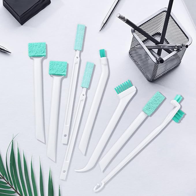 Small Cleaning Brush Tight Spaces, 8pcs Crevice Cleaning Brushes Tool for Household Use, Tiny Cleaning Brush Mini Parts Humidifier Toaster