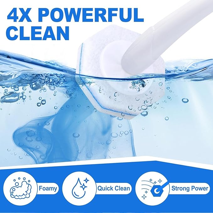 100 Count Toilet Wand Refills for Clorox, Disposable Toilet Brush Compatible with Clorox ToiletWand Cleaning System, Upgrade Toilet Bowl Cleaner Refill Pads for Closestool Cleaning