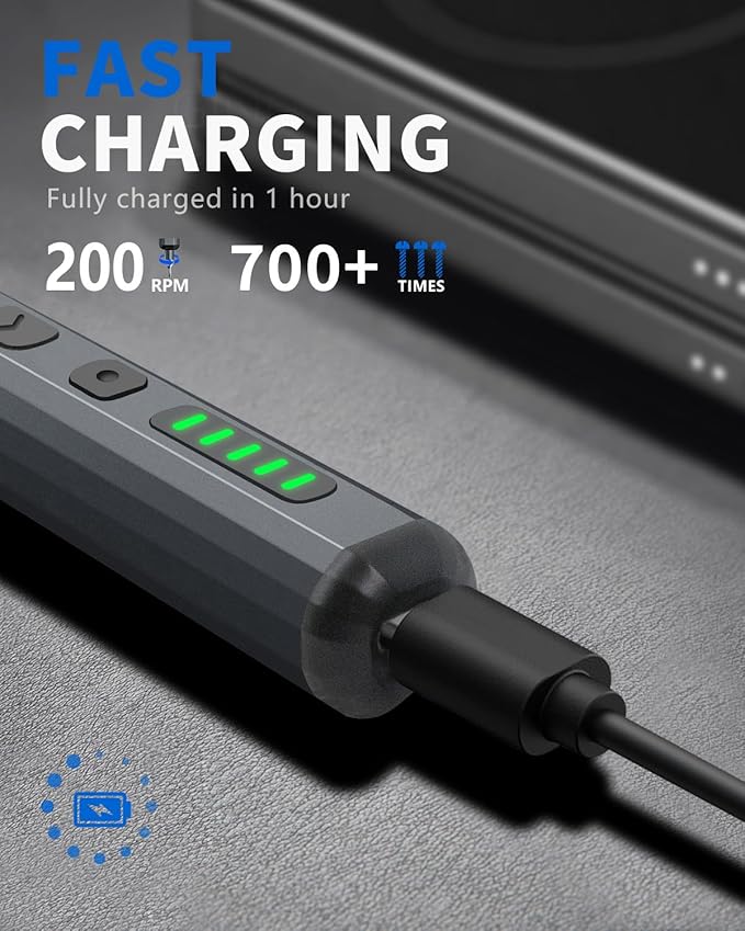 Mini Electric Screwdriver Set 140-IN-1: UnaMela Small Electric Screwdriver Cordless - 5 Torque Settings, 120 Precision Bits, LED Light, Magnetic Power Screwdriver Repair Tool Kit for PC RC Electronics