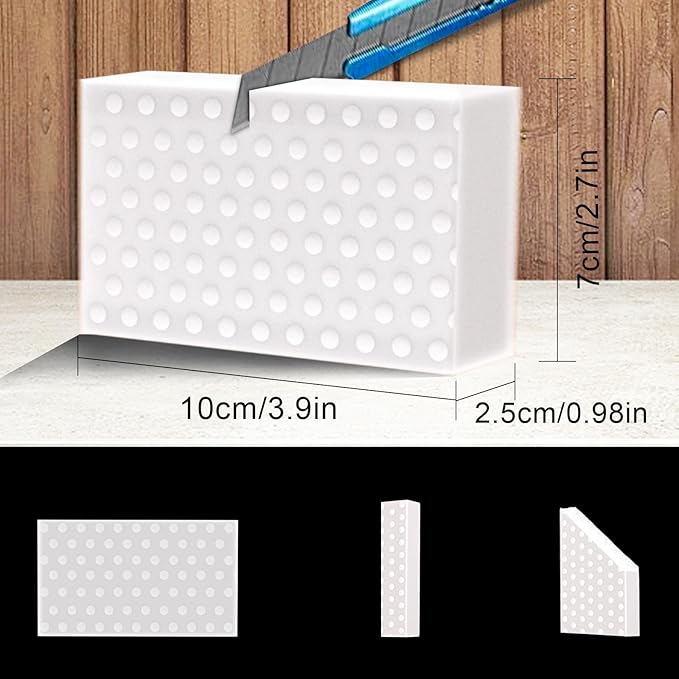 12 Pack 2.5 x Density Magic Erasers Cleaning Sponge Multi-Functional Melamine Sponges Foam Pad, Non-Scratch Scrub Sponge Household Cleaning Dish Sponge for Kitchen, Bathroom, Wall, Floor