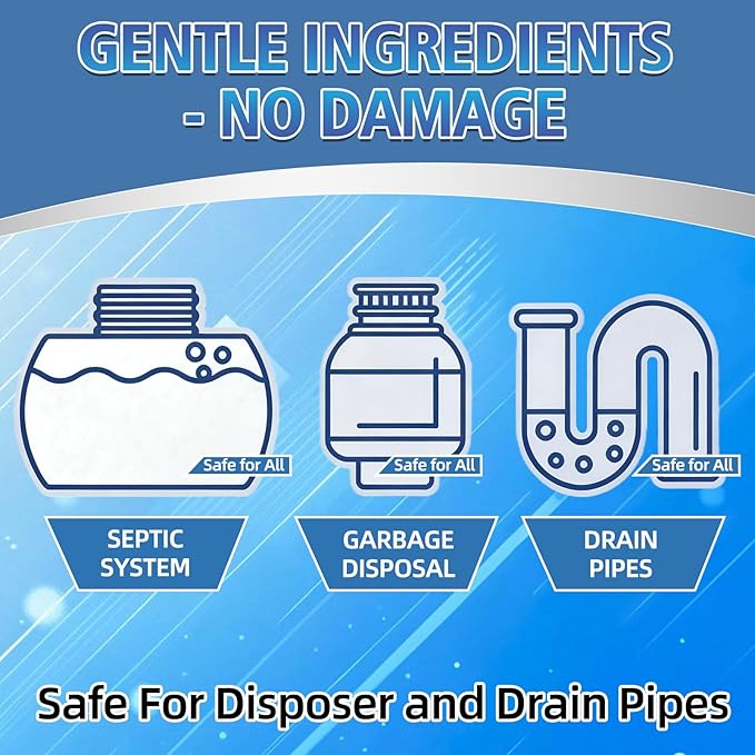 Garbage Disposal Cleaner and Deodorizer 50 Packs, Powerful Garbage Disposal Cleaner Tablets, 1 Year Supply For Kitchen Sink, Drain Clean, Home Cleaning Essentials (50packs)