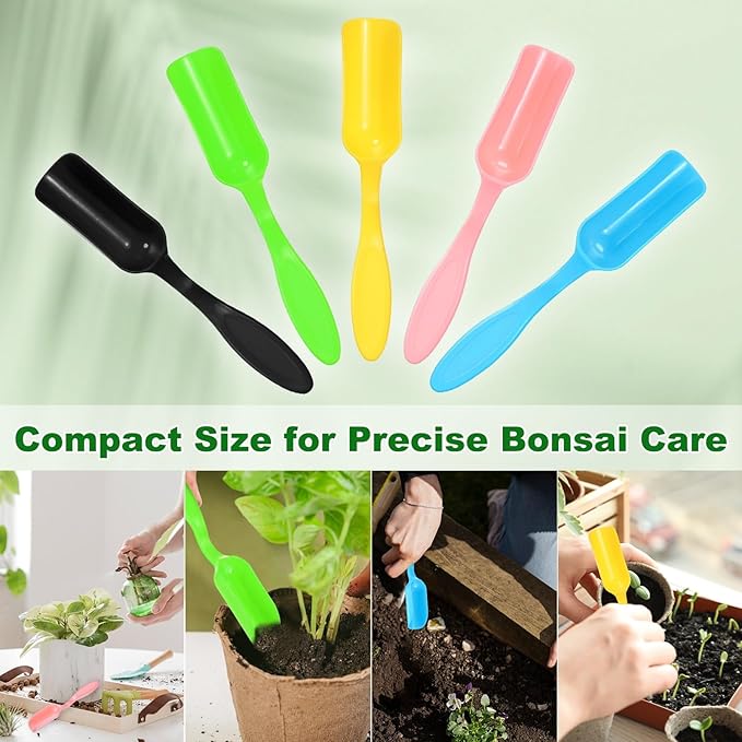 20-Pack Mini Gardening Shovel Spoons, Plastic Garden Soil Scoops for Cultivation Digging Transplanting/Flower Planting/Plant Succulent, Colorful Small Gardening Tools [Multicolor]