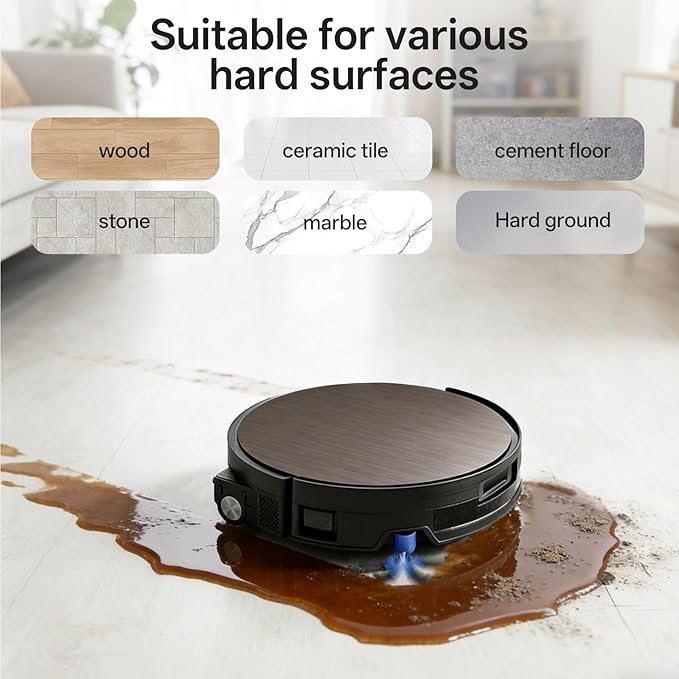 Floor Cleaning Solution Compatible with Ecovacs Cleaning Solution, Residue & Streak Free, Suitable for All Robot Vacuum Cleaners and Wireless Wet Dry Dual-Use Vacuum Cleaners