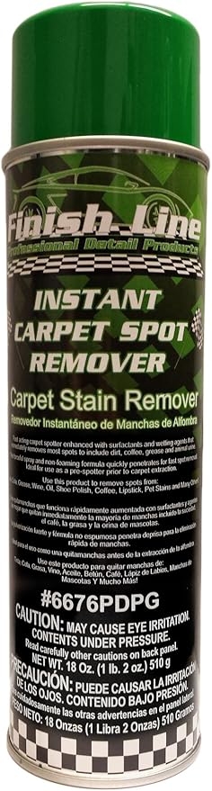 Finish Line Instant Carpet Spot Remover - Carpet Stain Remover For Cars or Home
