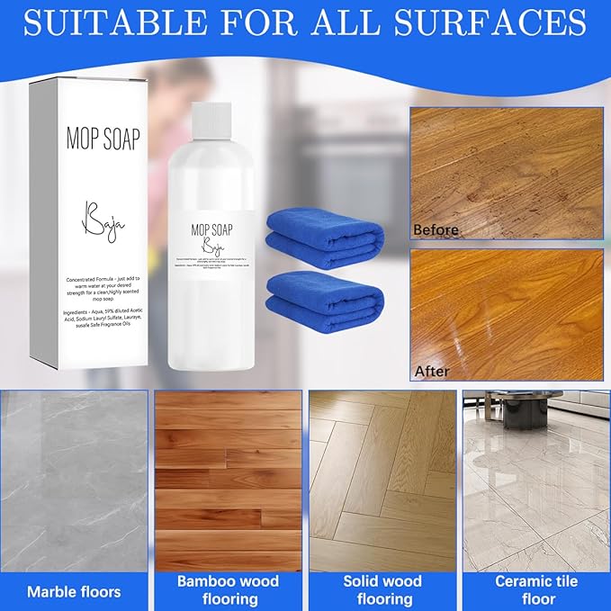 Mop Soap Brazilian Waves, Mop Soap Scented, Luxury Mop Soap, Mop Soap For Floor Cleaning (120ml)